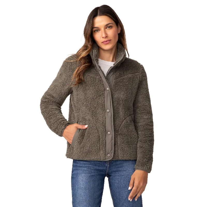 Free Country Women's Sherpa Butter Pile Button Front Jacket