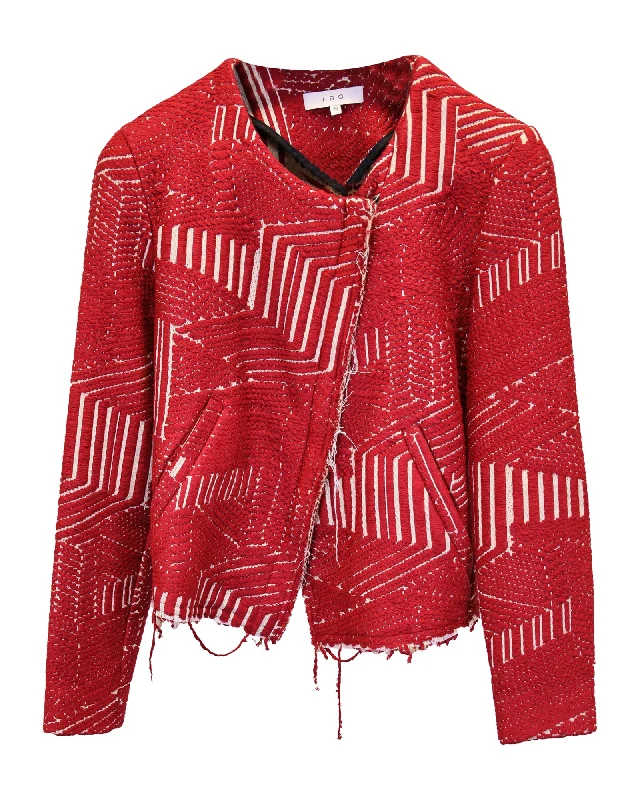 Iro Mepsie Jacket in Red Acrylic