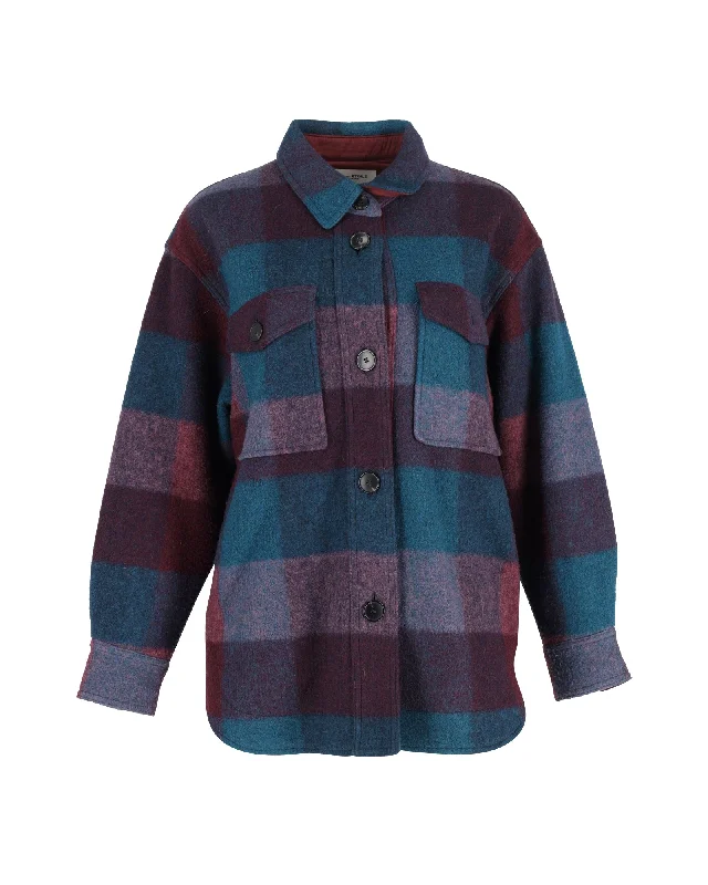 Isabel Marant Étoile Harveli Shirt Jacket in Multicolor Wool