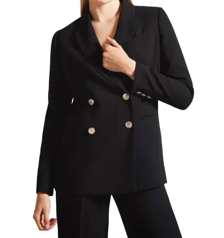 Llayla Double Breasted Jacket In Black