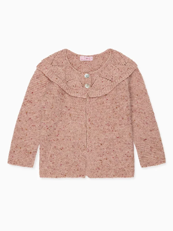 Dusty Pink Baena Merino Girl Cardigan