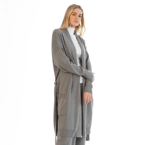 Paper Label Valencia Everyday Robe Coat Grey Mix