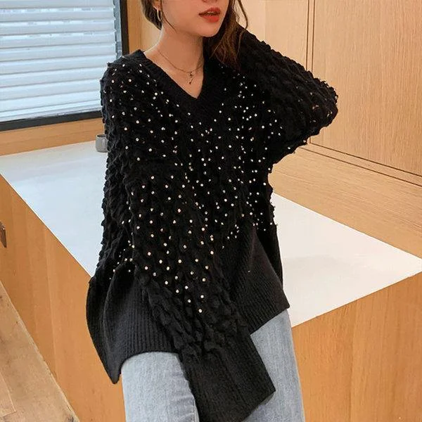 2020 Winter Casual Dot Design Knit Tops