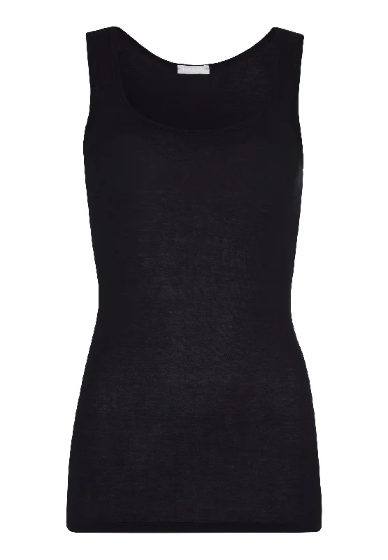 Ultralight Cotton Round Neck Tank Top | Black 71344-019