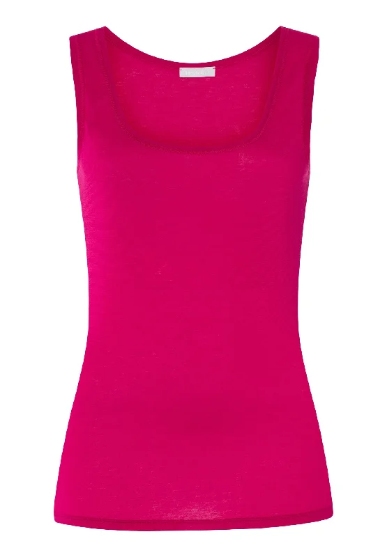 Ultralight Cotton Round Neck Tank Top | Fuchsia 71821-2462