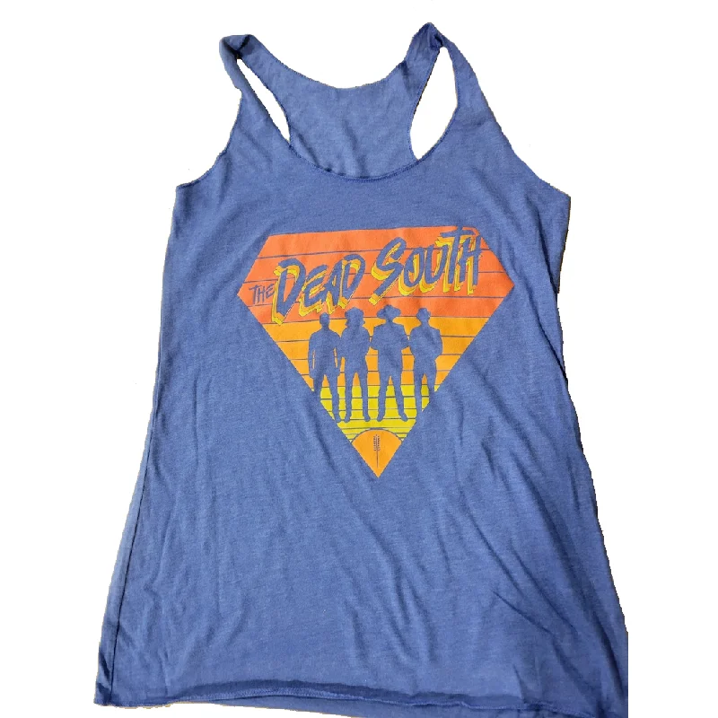 80s Diamond Tank Top - Ladies - Heather Blue