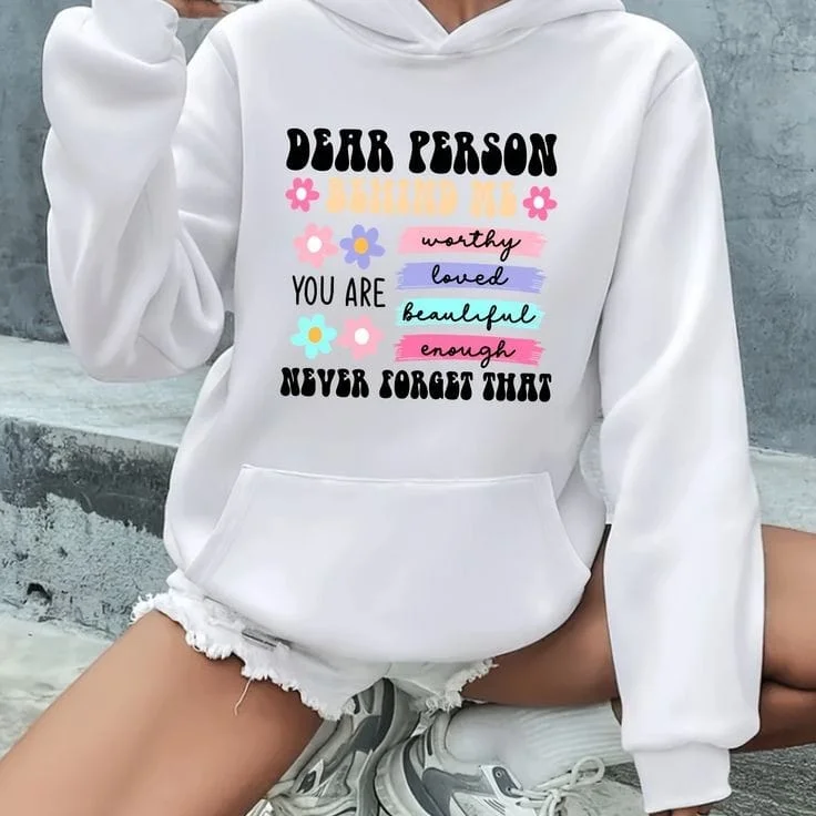 Dear person hoodie women oversized