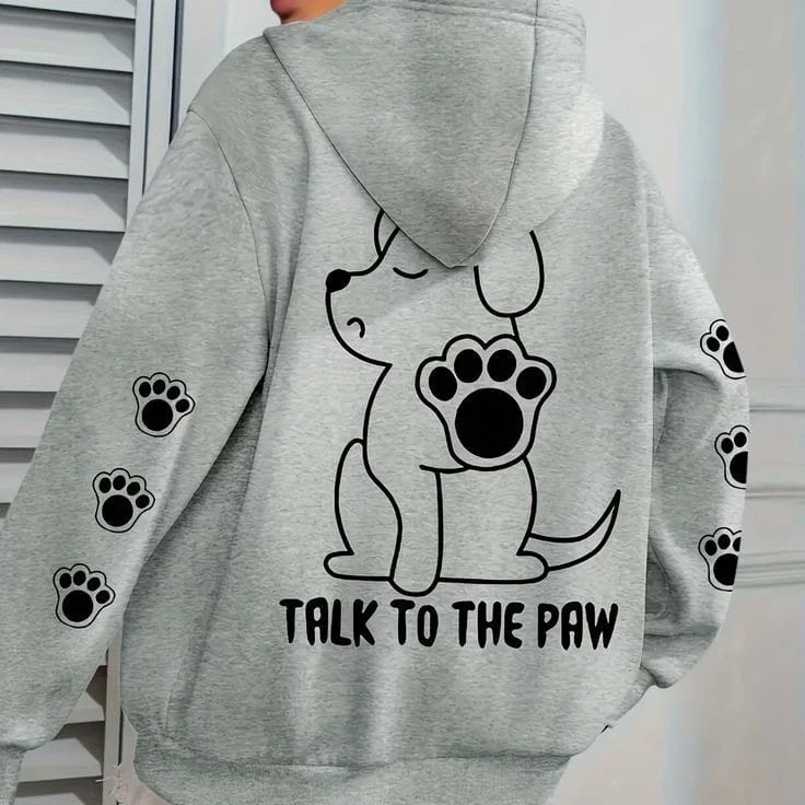 Talk to the paw oversized hoodie