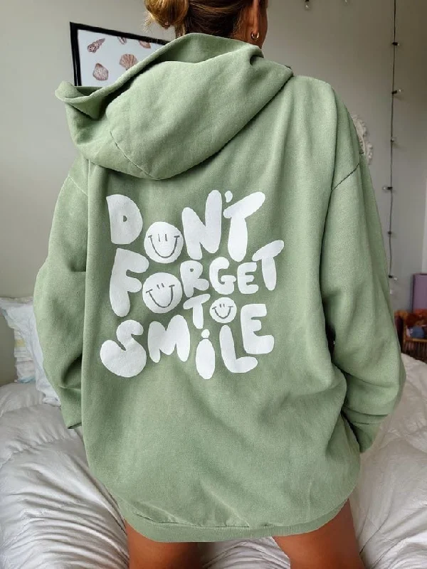 Don’t forget to smile oversized hoodie