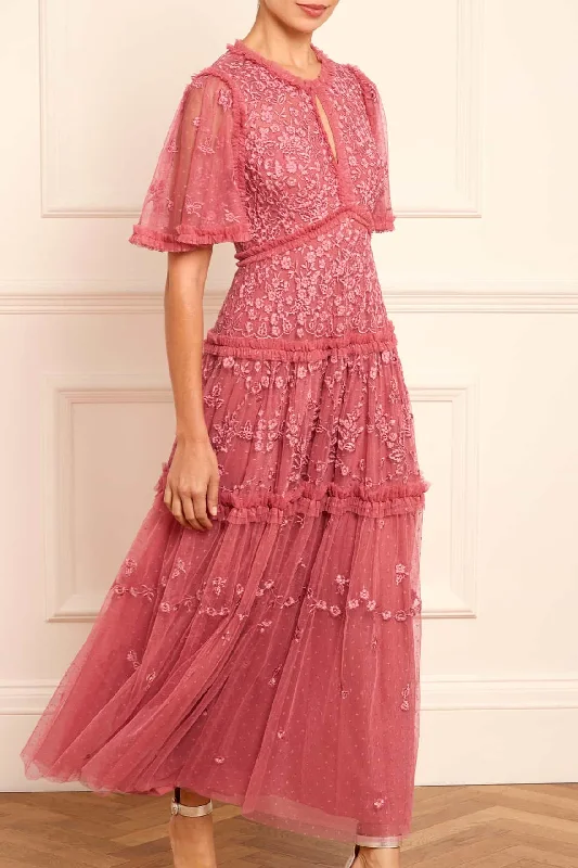 Autumn Lace Ankle Gown