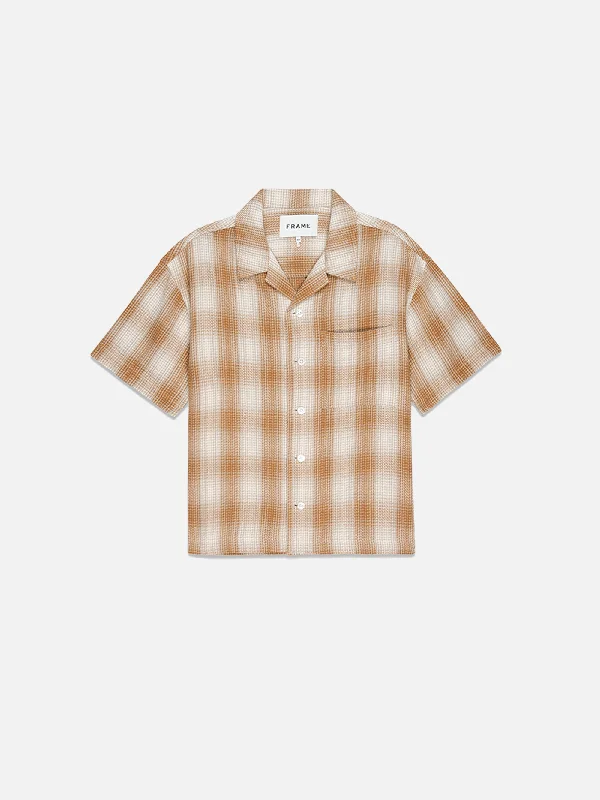 Baja Plaid Short Sleeve Shirt -- Rust