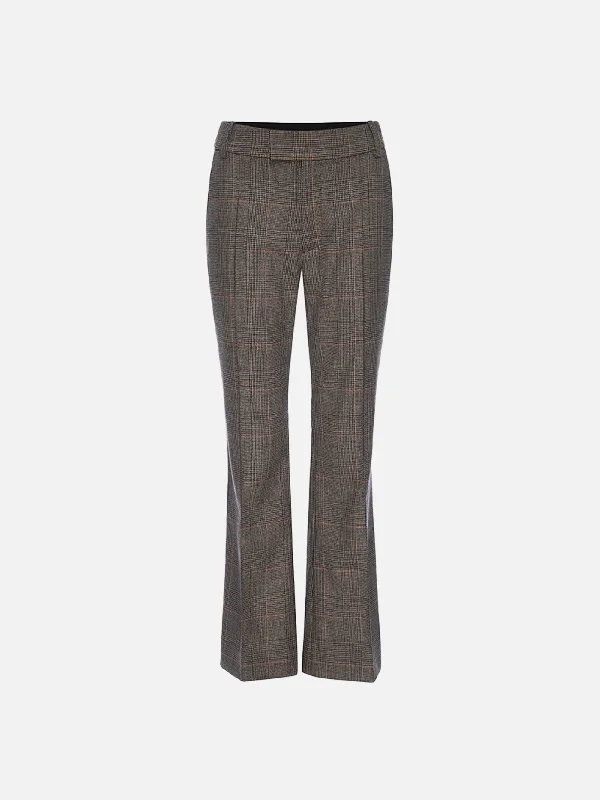 Check Ankle Trouser -- Brown Multi