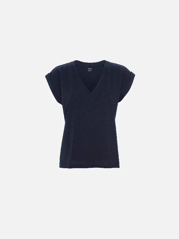 Easy V-Neck Tee -- Navy