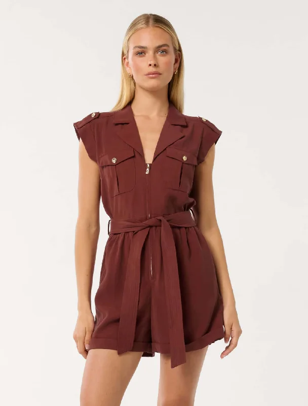 Elka Zip Detail Playsuit