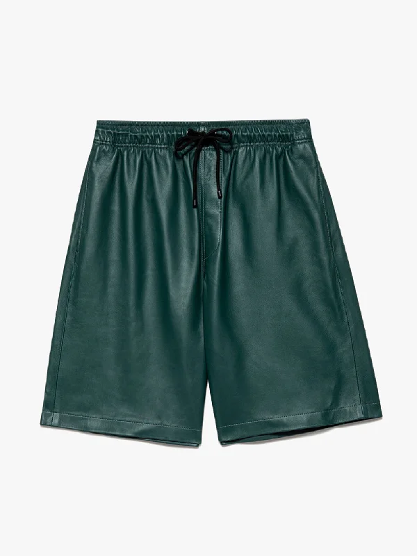 Leather Short -- Dark Green