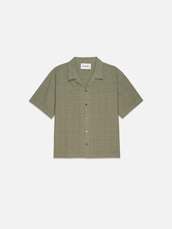 Short Sleeve Camp Collar Shirt -- Dry Sage